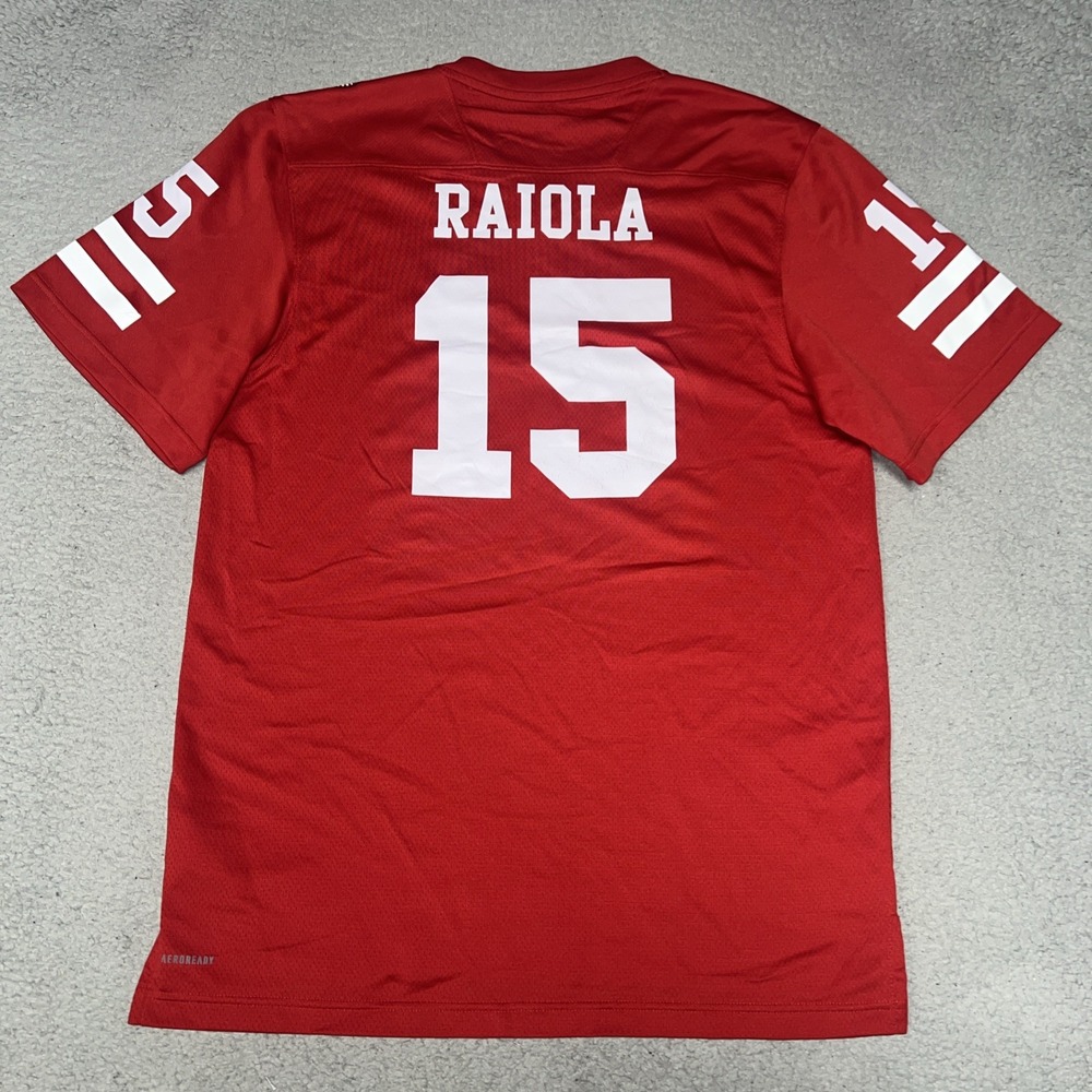 adidas Nebraska Huskers Dylan Raiola Primegreen Jersey Men's Sz L Red #15 NCAA